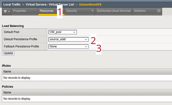 ADC labs: Apply Persistence-Profile
